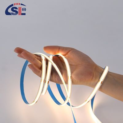 Electroplate COB 24v COB 320Ds 8mm Ra 85 Oro amarillo de luz de la franja para la iluminación del hogar