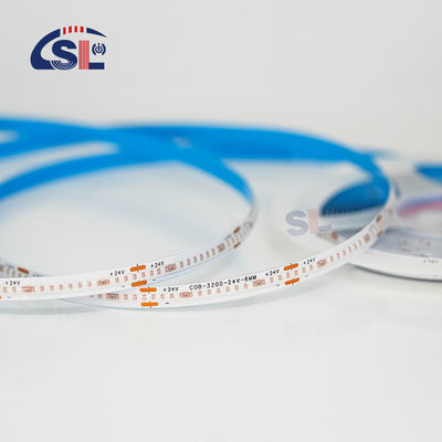 Electroplate COB 24v COB 320Ds 8mm Ra 85 Green LED Light Strip -20 - 45°C. La luz de la lámpara LED verde se puede utilizar en el caso de las lámparas de luz LED.