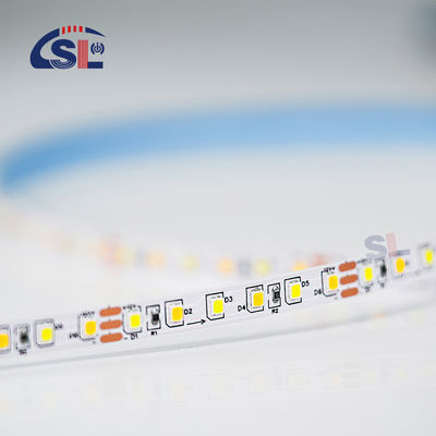 Decoración de interiores Alta luminosidad 12v24v 10mm 120leds 3000K-6500K CCT Flexible de doble color COB Led Strip Light