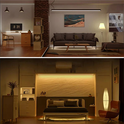 Decoración de interiores Alta luminosidad 12v24v 10mm 120leds 3000K-6500K CCT Flexible de doble color COB Led Strip Light
