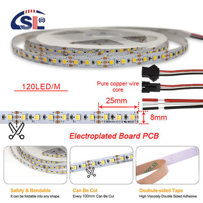 2835 CCT LED Strip 120Leds/m Doble color blanco con temperatura ajustable cinta flexible