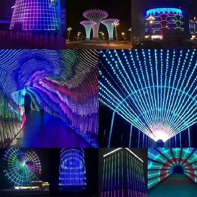 Smart Multi Color 5m 10m 12v 5050 Rgb Luzes de banda de píxeles LED para iluminación residencial