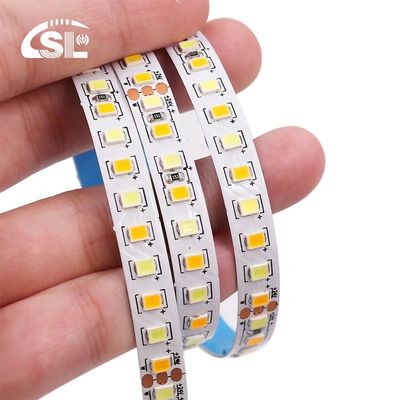 Hotel CCT 12V24V 8mm 120leds 3000K-6500K Caliente Blanco-Blanco Doble Color 35Copper SMD2835 Luz de banda LED IP20