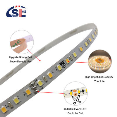 Bajo voltaje 3M de doble color LED de luz de banda 3000k 6500k 120 Led 12V 24V 8W para espejo