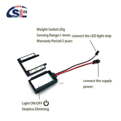 12V Single Key Smart LED Mirror Touch Sensor Switch para el interruptor de toque más tenue en directo