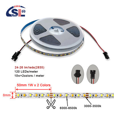 4000K CCT 8mm de anchura LED Flexible Light 12V 120leds / m para la solución de iluminación del hogar