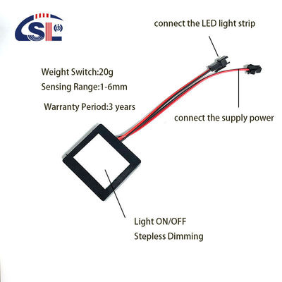 Espejo inteligente de baño personalizado LED sensor táctil de atenuación con interruptor de 12V 60W con un botón
