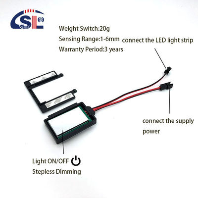 110V 240VAC LED Controller de luz de banda táctil botón de interruptor de pared para espejo inteligente