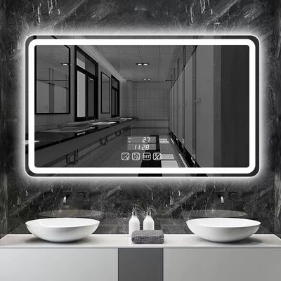 Hotel Casa decoración de baño Espejos de baño grandes ovalados con pantalla táctil y luces LED
