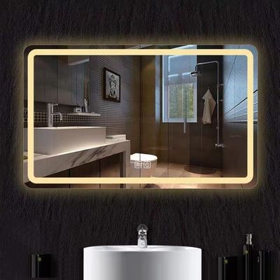 Hotel Casa decoración de baño Espejos de baño grandes ovalados con pantalla táctil y luces LED