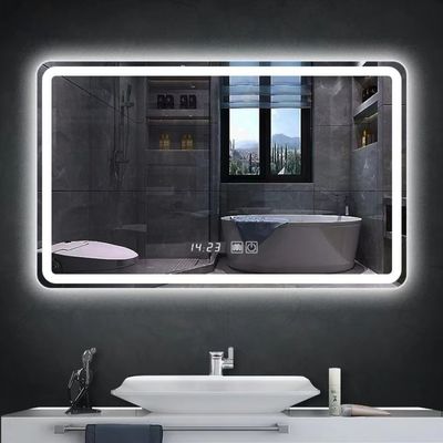 Hotel Casa decoración de baño Espejos de baño grandes ovalados con pantalla táctil y luces LED