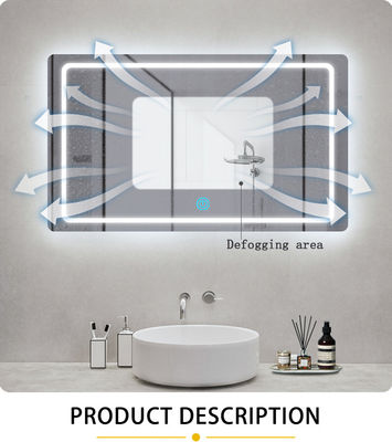 Tipo de instalación Material PET de pasta Baño Espejo inteligente con película anti niebla
