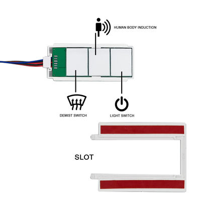 60W 5A DC12V Sensor de doble toque de un solo color Conmutador para LED inductivo de radar de espejo