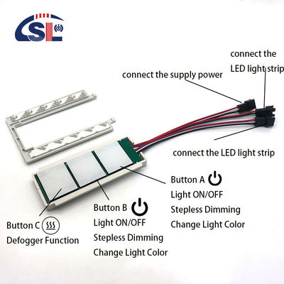 60W 5A DC12V Sensor de doble toque de un solo color Conmutador para LED inductivo de radar de espejo