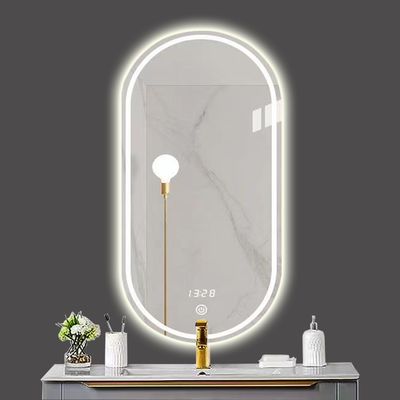 Lentes de plata Control táctil de material Led Retail Beat-room espejo para el baño en casa