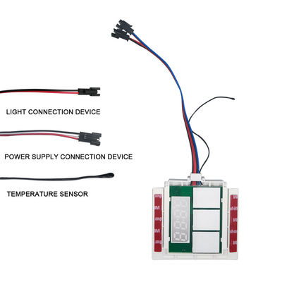 DC12V 5A 60W Pantalla de temperatura del tiempo Desembarazador luz LED espejo sensor táctil interruptor de atenuación sin pasos