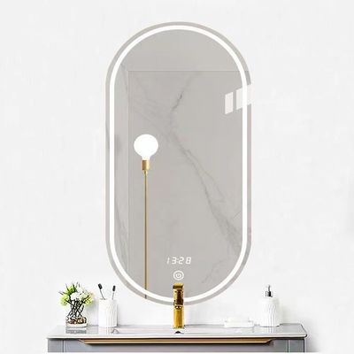 Lentes de plata Control táctil de material Led Retail Beat-room espejo para el baño en casa