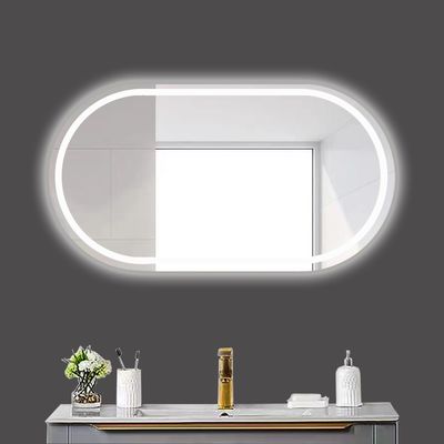 Lentes de plata Control táctil de material Led Retail Beat-room espejo para el baño en casa