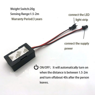 12V/24V 5A 60W/120W Rader PIR Sensor de movimiento conmutador de luz fuente de luz LED 1NO/1NC Switch Combinación de baño
