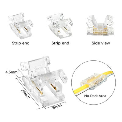 Medición ilimitada de la densidad de LED COB Conectores LED de banda a cable para conexión de 5 8 10 mm
