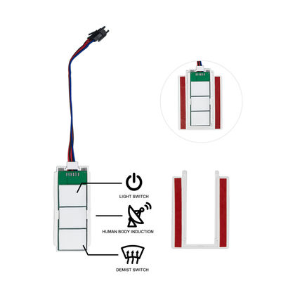 12V/24V 5A 60W/120W Rader PIR Sensor de movimiento conmutador de luz fuente de luz LED 1NO/1NC Switch Combinación de baño