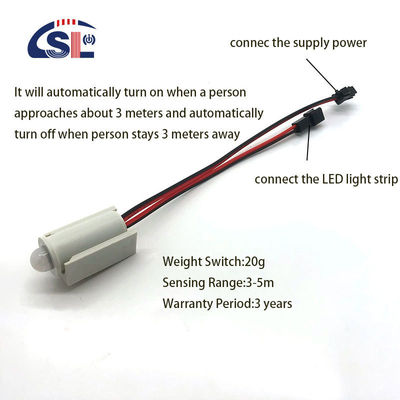 12V 4A pequeño cuerpo humano de inducción infrarroja sensor de gabinete de cocina interruptor para el gabinete de la puerta de luz LED