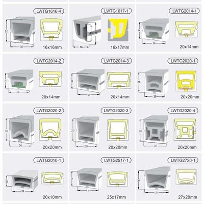 3- Flexible resistente al agua Silicio exterior Led Flex Neón tubo de cubierta de cuerda de luz de banda de tubo para Neón LED luz de banda