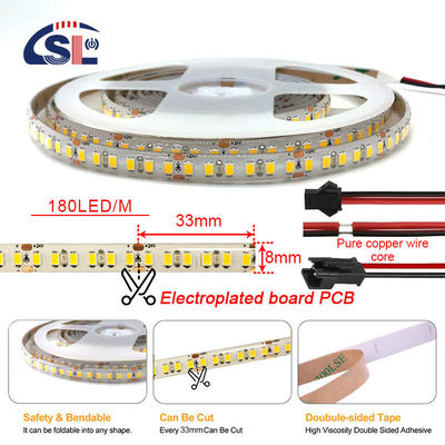 Espejos inteligentes Líneas de luz LED con electroplata de pegamento a gota resistente al agua y ancho de PCB de 8 mm