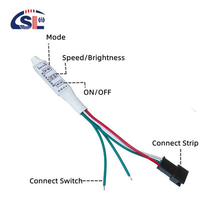 Iluminación LED de control RGB integrada para el nivel de atenuación del salón Sí 12V/24V DC 3A/5A