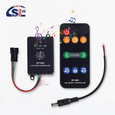 Luzes de banda LED Controlador de música con distancia de control remoto de 10 m y IC de sinfonía