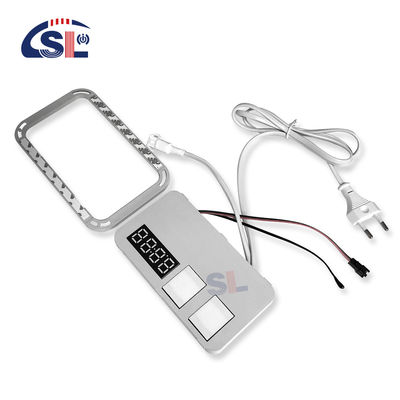 Interruptor táctil inteligente de doble botón con voltaje de salida de tiempo y temperatura DC12V
