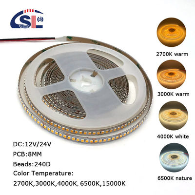 Espejos inteligentes Líneas de luz LED impermeables Electroplata de pegamento 18-20W/m 1600-2400LM