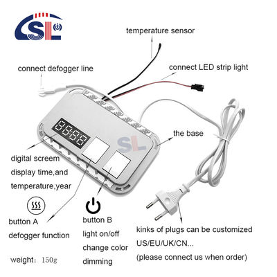 Interruptor táctil inteligente de doble botón con voltaje de salida de tiempo y temperatura DC12V
