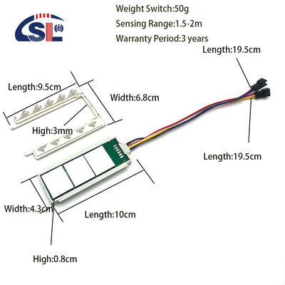 DC 12V 5A 60W Tres botones sensor táctil conmutador para el espejo integrado radar inductivo