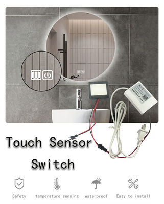 12V 1A 12W 24W 36W Espejos de baño Sensor táctil de color único interruptor sin soporte
