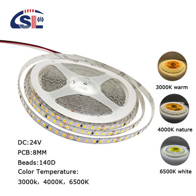Control del sensor DC12V 24V SMD2835 140D 8mm 4000K Ra70 LED Light Strips para el baño espejos de vanidad