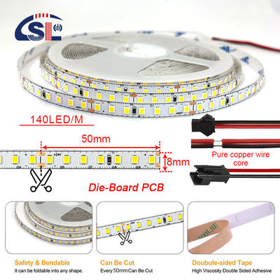 Control del sensor DC12V 24V SMD2835 140D 8mm 4000K Ra70 LED Light Strips para el baño espejos de vanidad