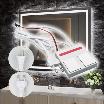 Espejos de baño 103g personalizados Sí 12W Pequeño Dos botones Sensor táctil de color único Conmutador con soporte DC12V