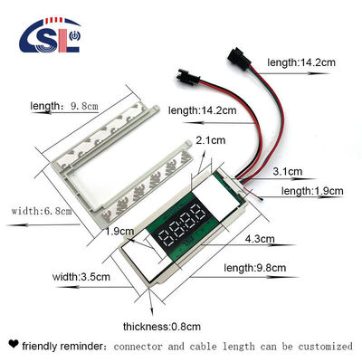 DC12V 12W Muti-función Divide dos botones En el centro de la pantalla Tiempo sensor táctil interruptor para espejos