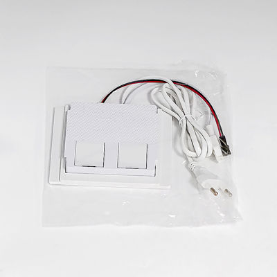 Interruptor de sensor táctil de color único de dos botones grandes integrados de 24 W para espejos de baño