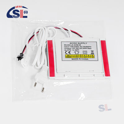 Interruptor de sensor táctil de color único de dos botones grandes integrados de 24 W para espejos de baño