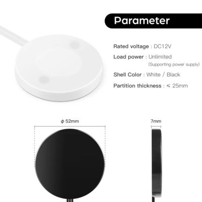 DC12V Panel de madera LED inteligente oscurecedor toque manual con interruptor de barrido para el gabinete DC12V salida