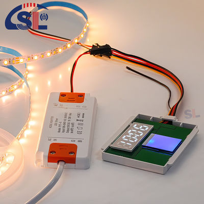 DC12V SL Split Single Button Single Color Touch Sensor Switch Radar Tiempo Pantalla de visualización de temperatura con soporte Espejos inteligentes 12W 24W Tensión