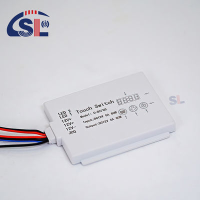 DC12V SL Split Single Button Single Color Touch Sensor Switch Radar Tiempo Pantalla de visualización de temperatura con soporte Espejos inteligentes 12W 24W Tensión