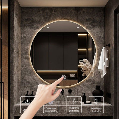 Interruptor de atenuador táctil de espejo integrado para iluminación LED de espejo de baño DC 12V 5A fácil