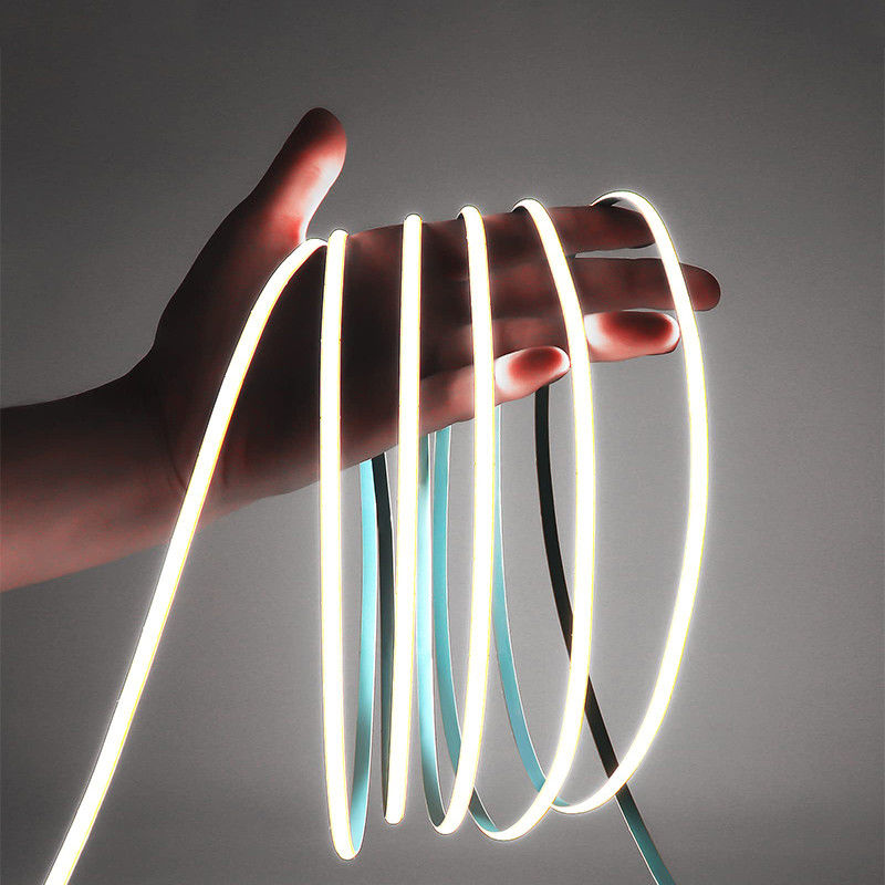 10W/m DC 12V24V 320Leds Rojo Dorado Amarillo Hielo Azul Azul Verde Púrpura Flexible COB Led Strip Light para decoración exterior e interior