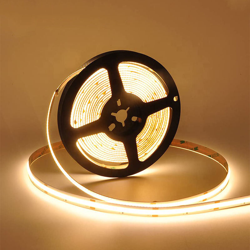 IP68 480Leds 3000K cálido flexible COB LED luz de banda para la cocina sala de estar TV iluminación de fondo gabinete alto brillo