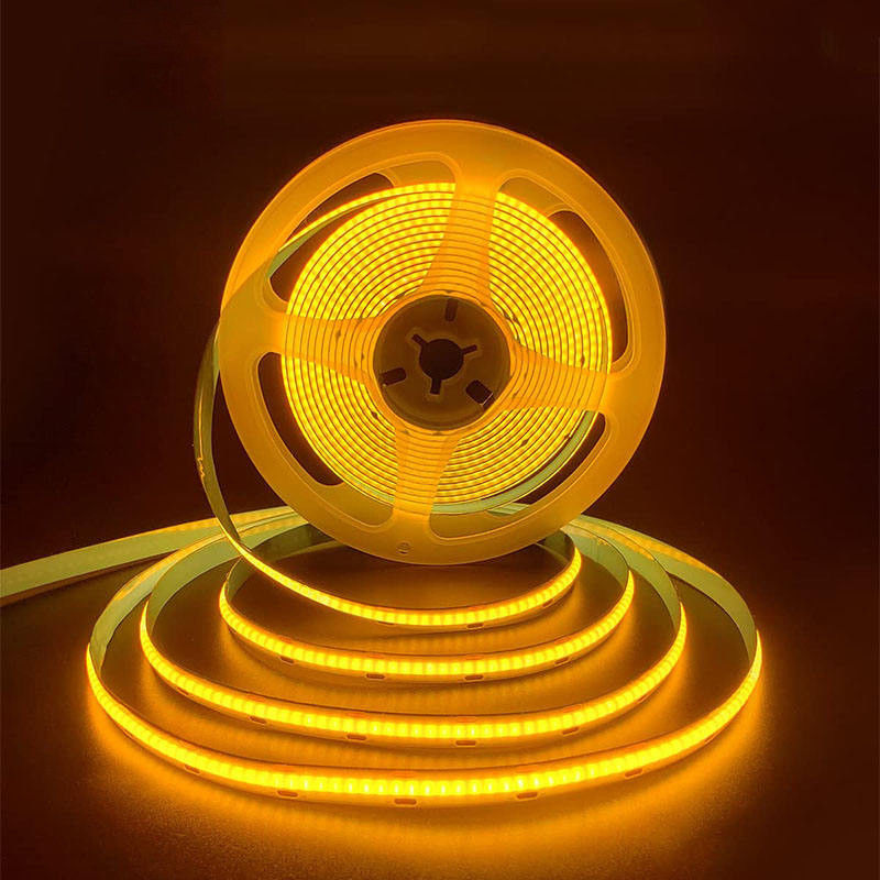 384 chips/m COB Alta luminosidad DC12V24V Caliente 3000K Luz de banda Led para TV