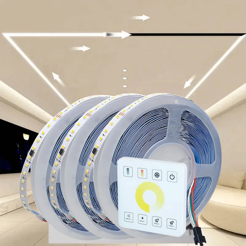 3- Flujo de agua corriente 12v24v 8mm 120leds 6500K Electroplate Blanco SMD2835 Luz de banda LED
