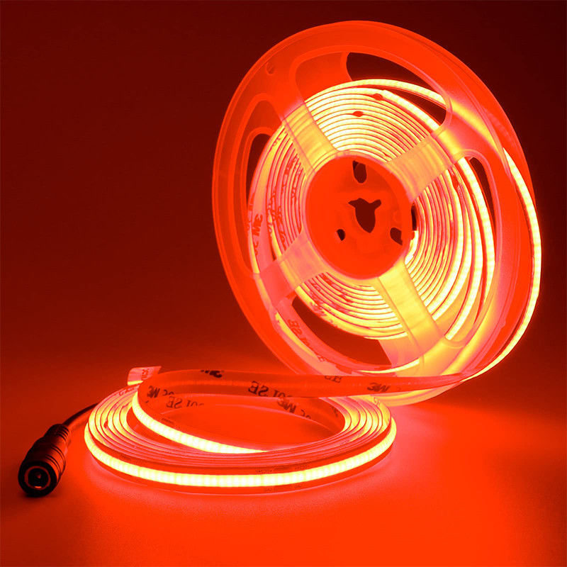 Hotel COB LED Strip Light 12V 24V 8mm 10mm 480 LEDs Rojo para decoración interior y exterior